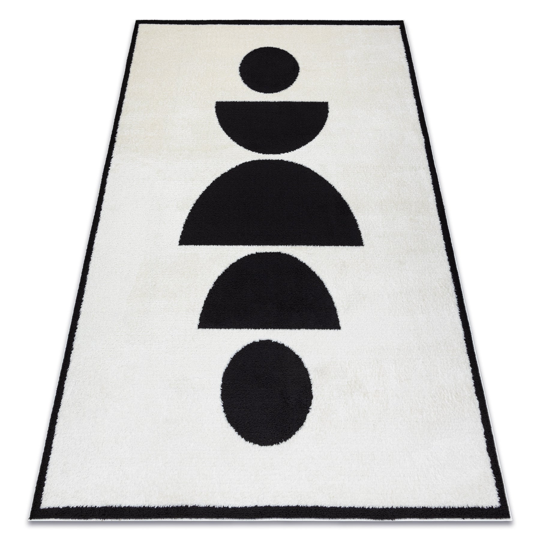 Dywan MODE 8598 geometryczny krem / czarny 240x330 cm