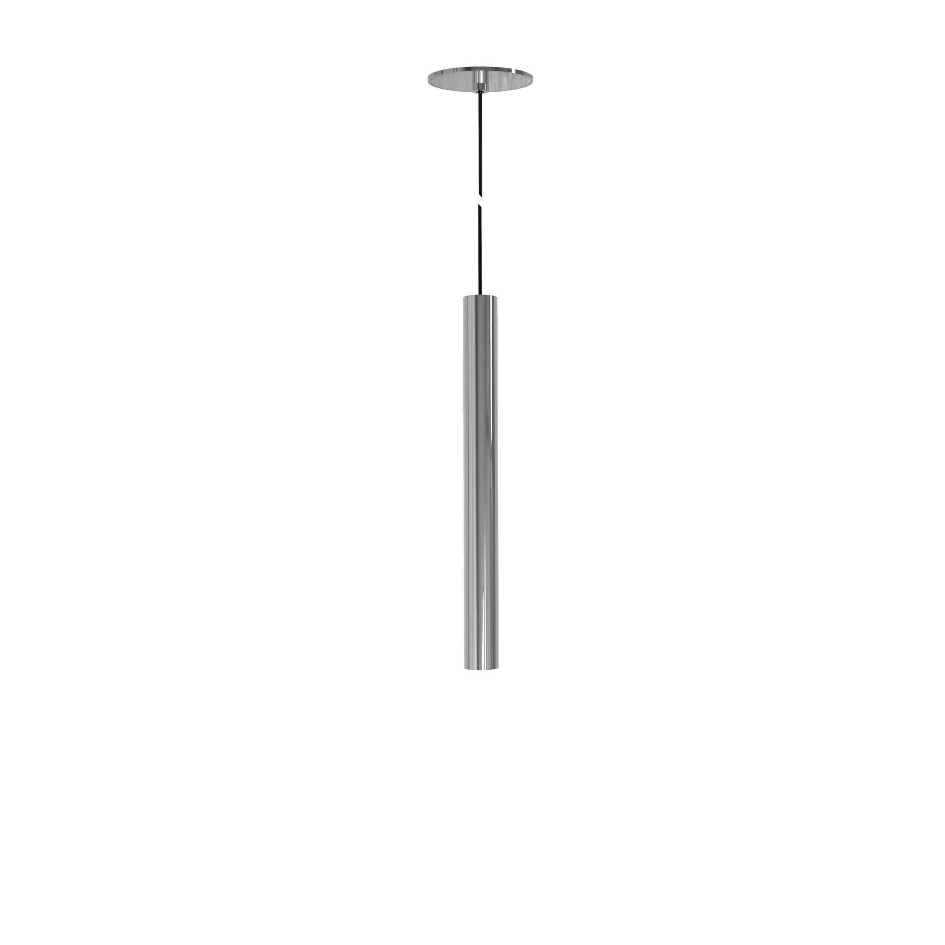 Lampa sufitowa cylindryczna LED TUYA 2700K-4000K, wykończenie chromowane, 6 W, wysokość 25 cm