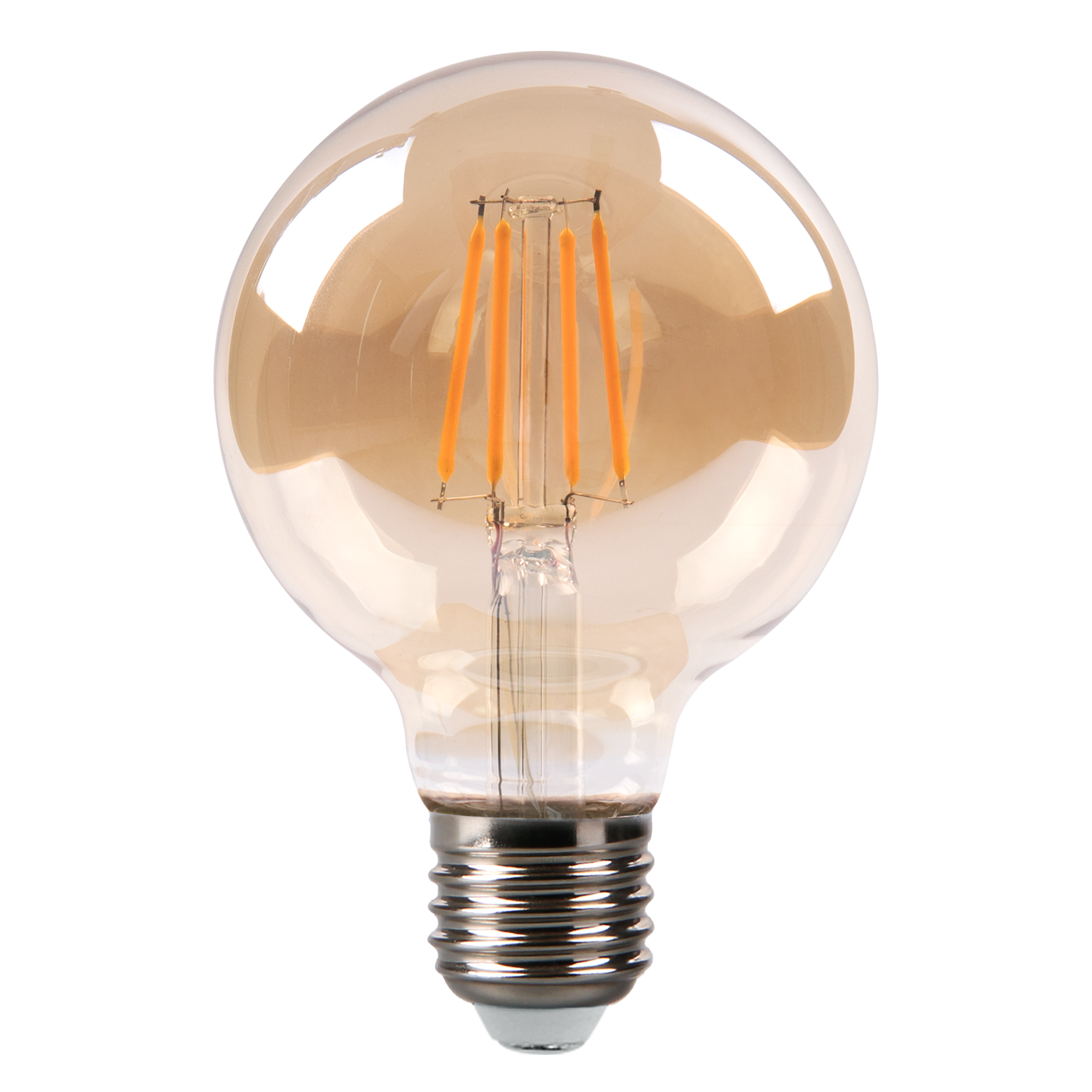 Żarówka LED E27 Filament G80 6W 80x120mm IP20 2700K ciepła biel 3 stopniowe ściemnianie amber MasterLED