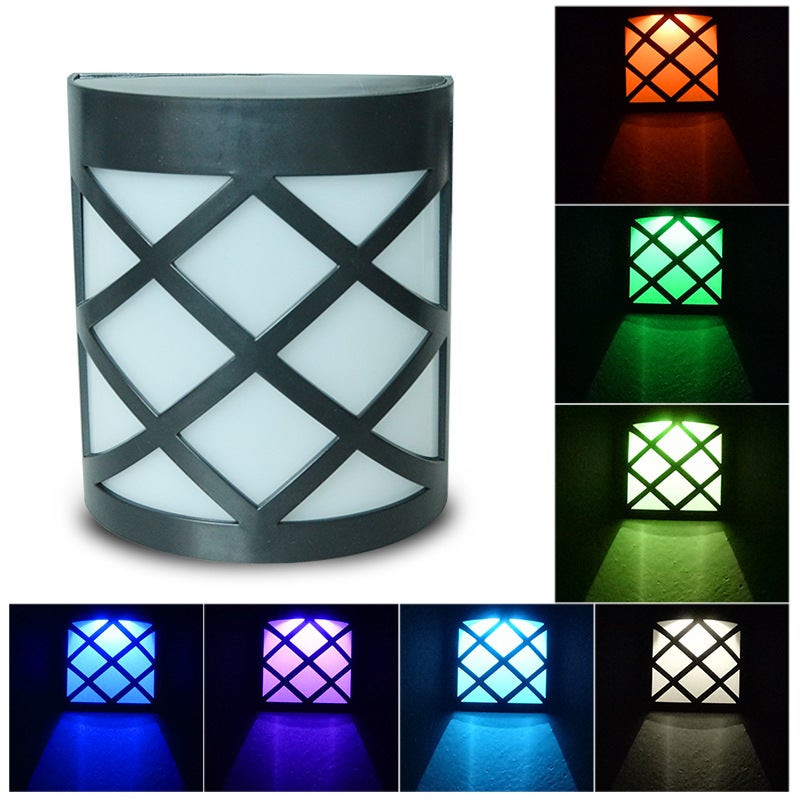 Lampa ścienna Zewnętrzna lampa ścienna solarna wodoodporne oświetlenie ogrodzeniowe bezprzewodowe na ganek garaż ciepłe białe światło zestaw szt