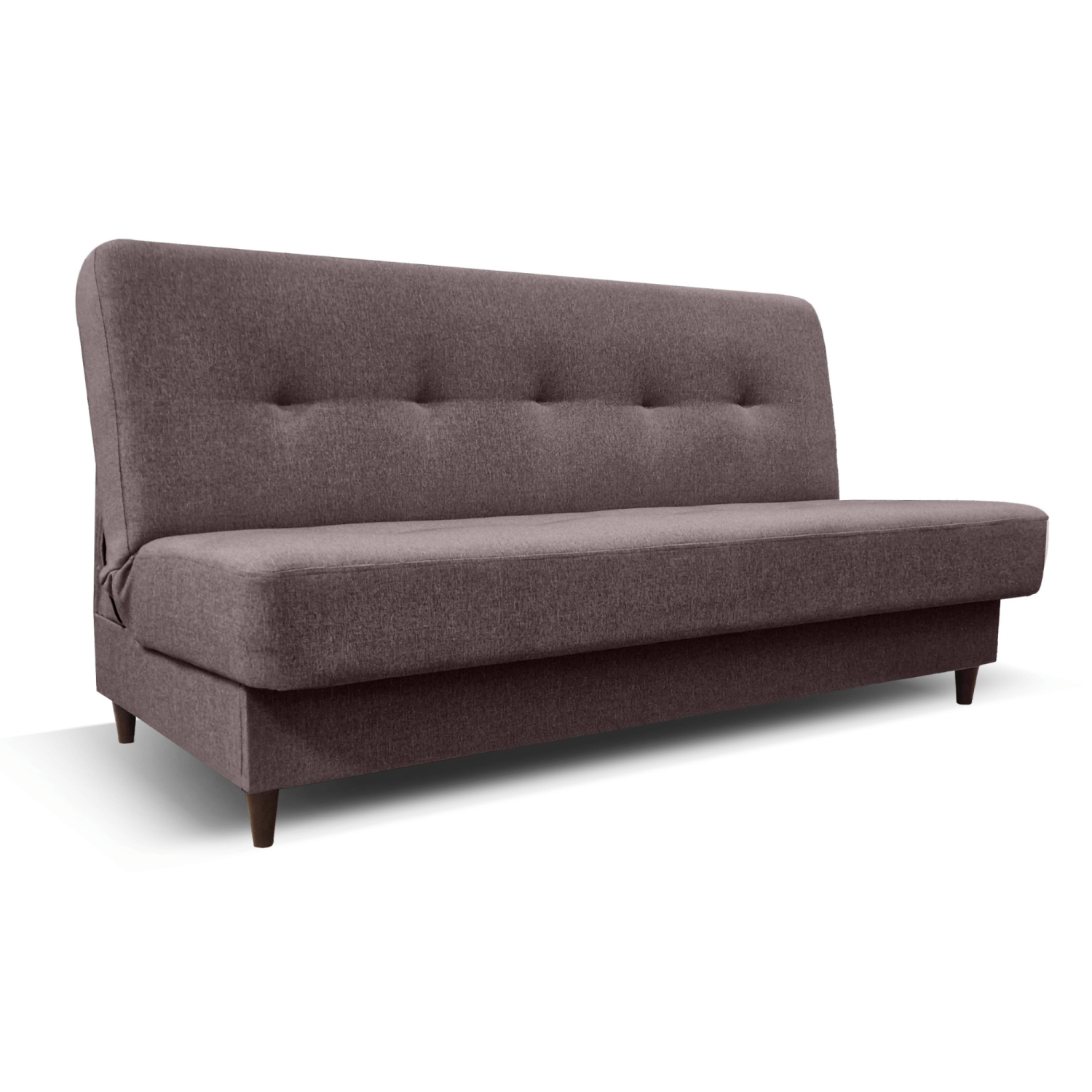 Wersalka Rozkładana Sofa Z Funkcją Spania Dwuosobowa Welur Brąz ARUBA 2