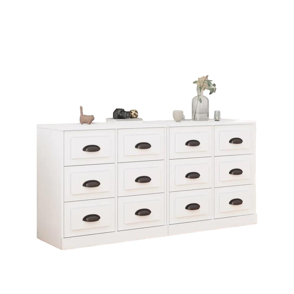 Bufet vidaXL nowoczesny biały 70x35,5x67,5 cm jasny funkcjonalny