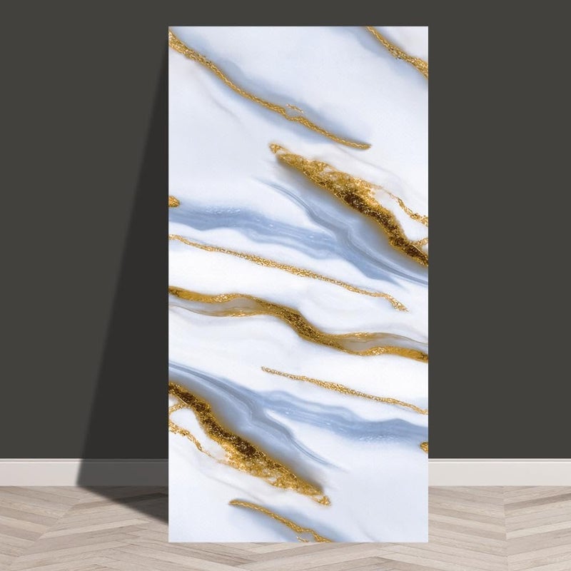 Samoprzylepna tapeta, zestaw 10 sztuk, wodoodporny wzór marmuru, zdejmowalna, 30 x 60 cm, biała C