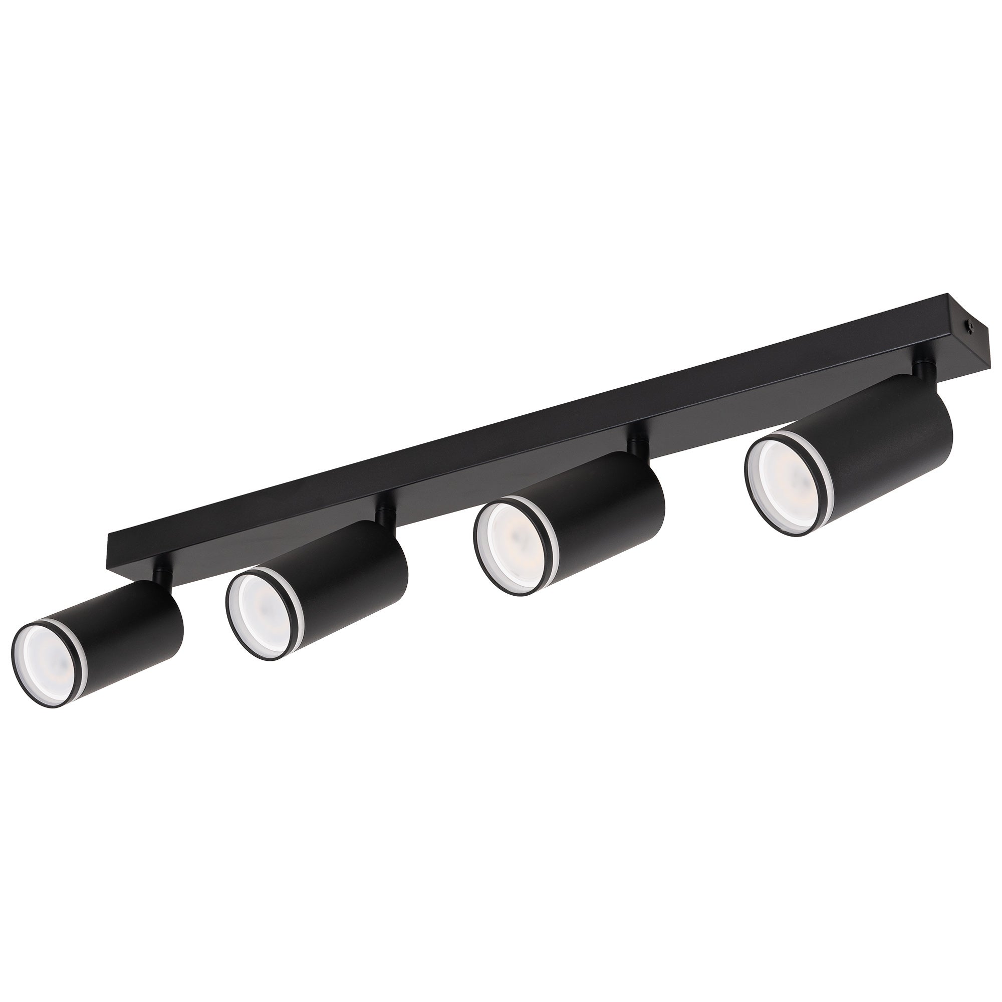 Listwa reflektorowa czarna LED - Lampa sufitowa długa 4 x GU10 - Kinkiet natynkowy do pokoju dekoracyjna Tuba - LEDHOFF
