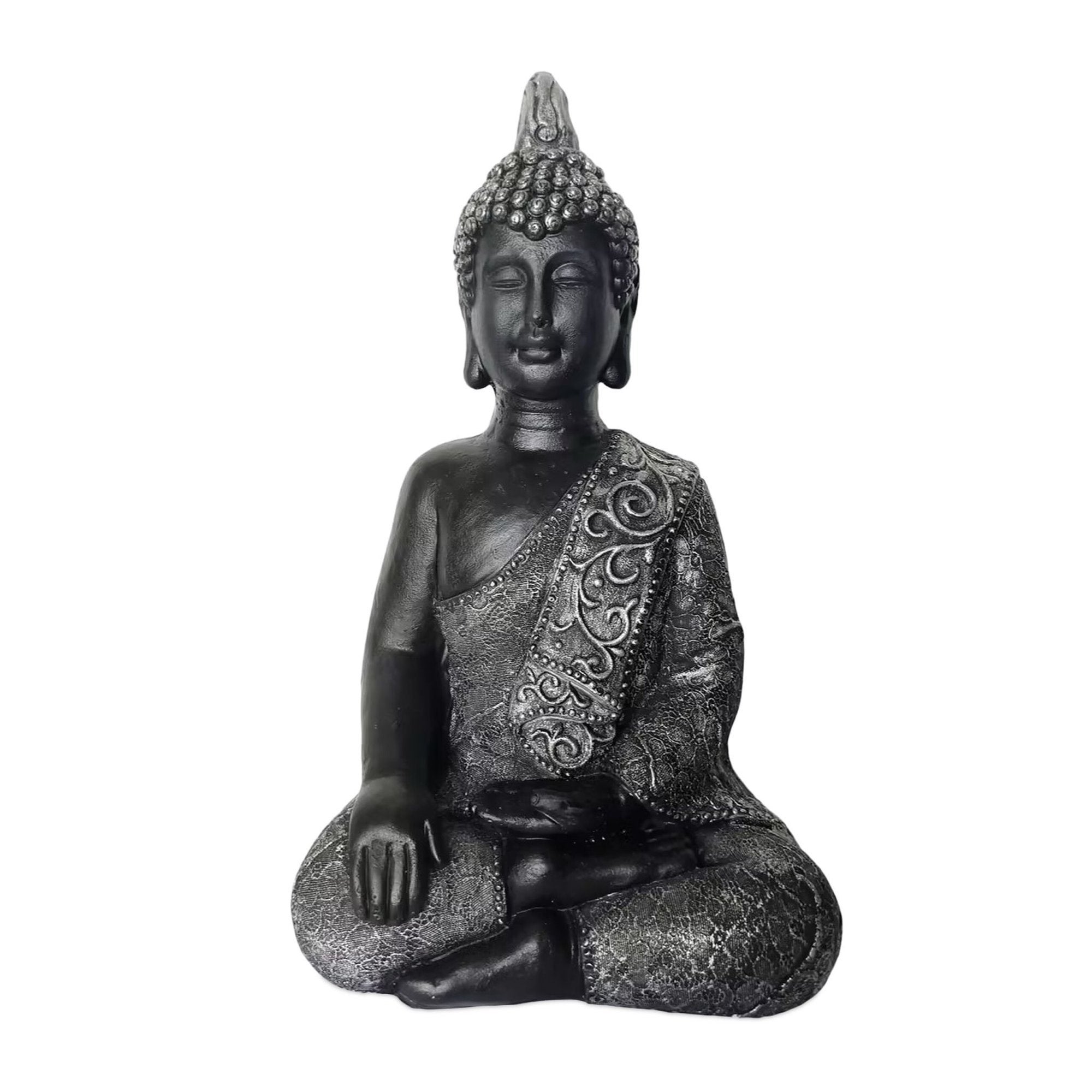Posąg Buddy 45 cm – dekoracja zen do wnętrz i na zewnątrz