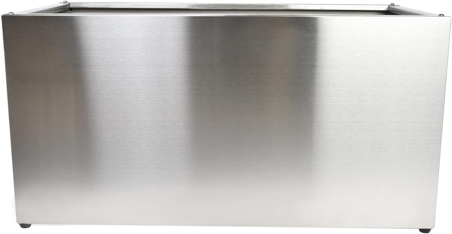 Köhko® Podwyższony kwietnik na zioła ze stali nierdzewnej TROG 100x40x40 cm
