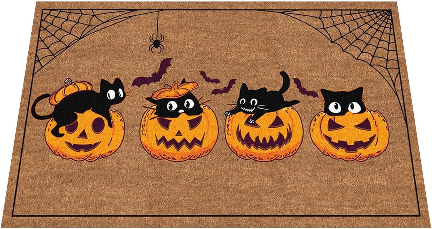 Generisch Dywanik na Halloween mata wejściowa na Halloween Mata podłogowa Antypoślizgowa wycieraczka Dekoracyjna mata na drzwi wejściowe na Halloween