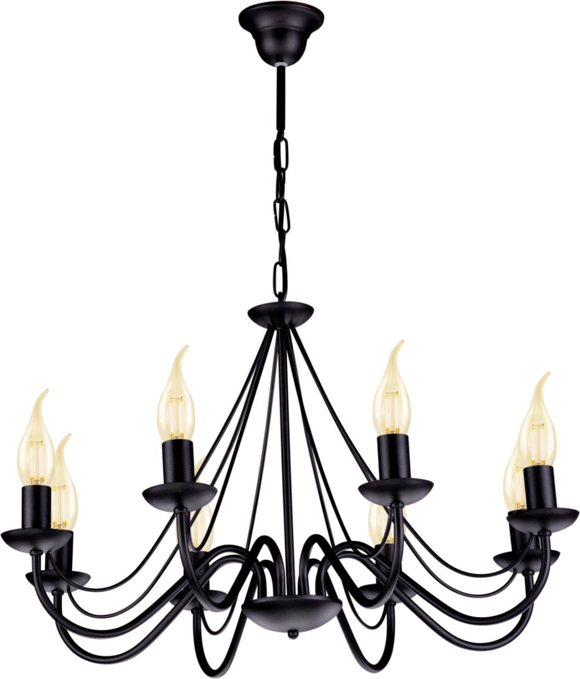 Lampa wisząca żyrandol czarny rustykalny Kaja BARTEZ K-3992