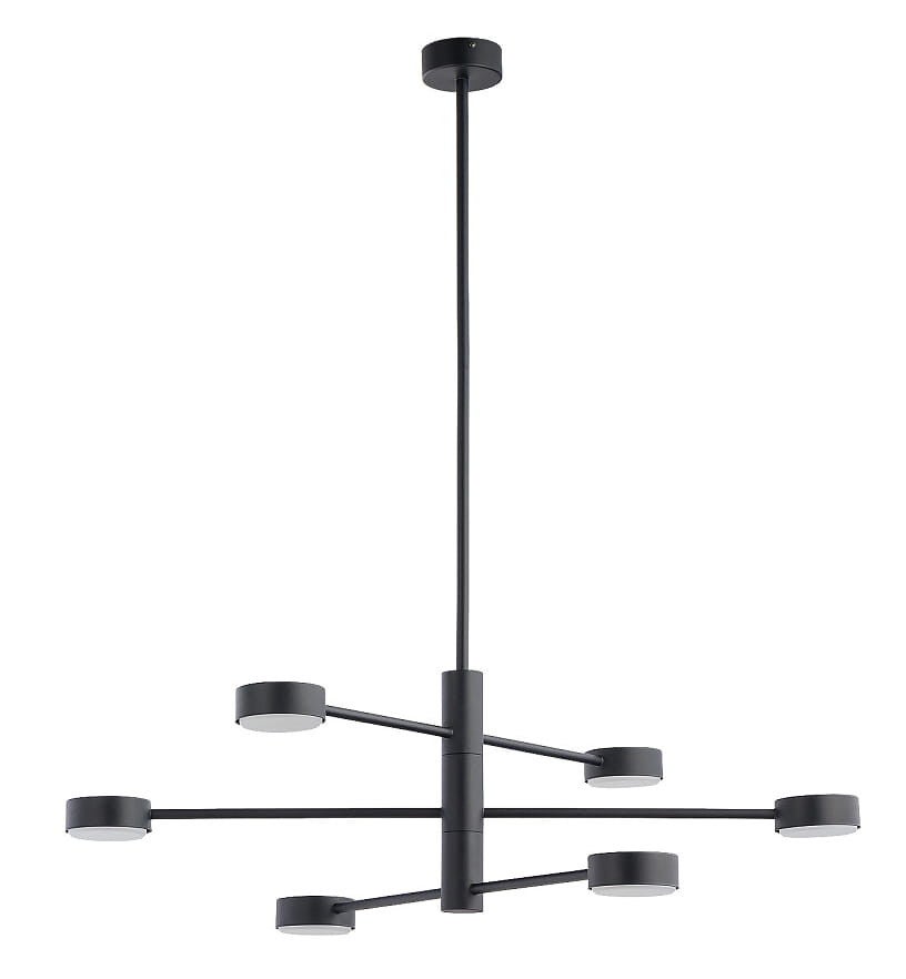 Lampa wisząca żyrandol LED Nowodvorski ORBIT czarny, stal 7946