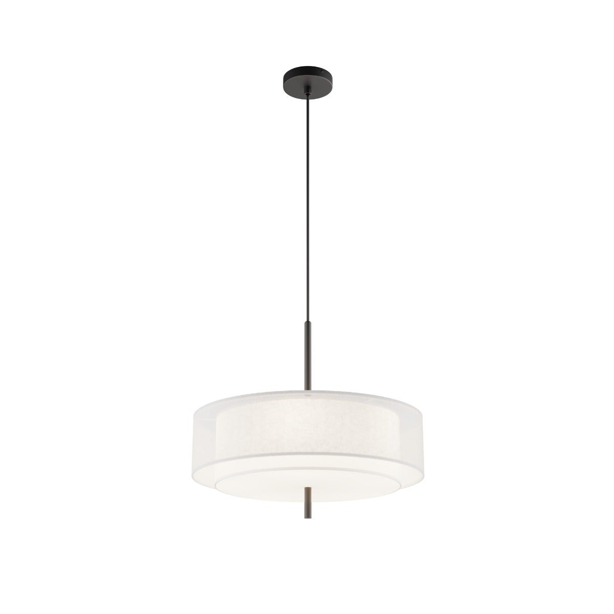 Maytoni Bergamo Nowoczesna cylindryczna lampa sufitowa w kolorze czarnym 5xE27 z białym kloszem