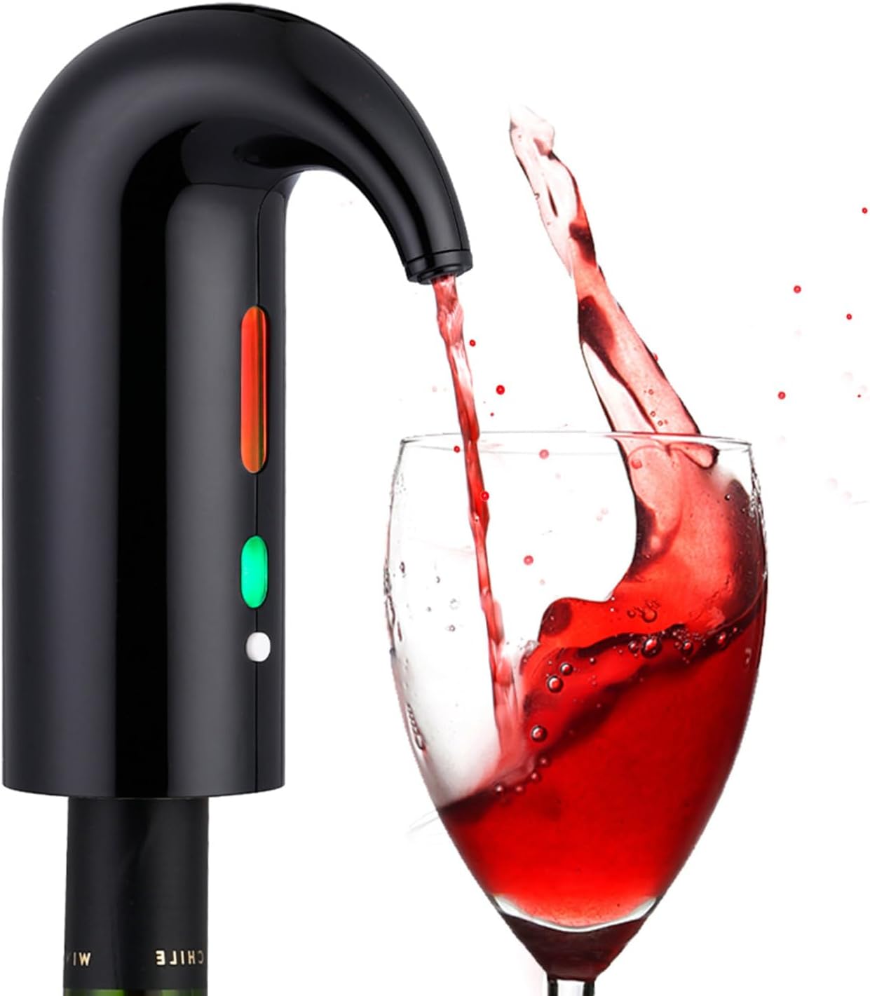 Elektryczny dekanter do wina, automatyczny i przenośny napowietrzacz do wina, ładowany przez USB, z silikonową rurką i torbą materiałową