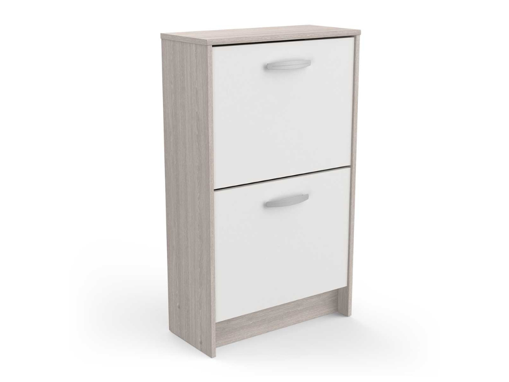 AMBIHOME LUXO 01 Półka na buty - dąb/biały, szer. 54 x wys. 91 x gł. 24 cm