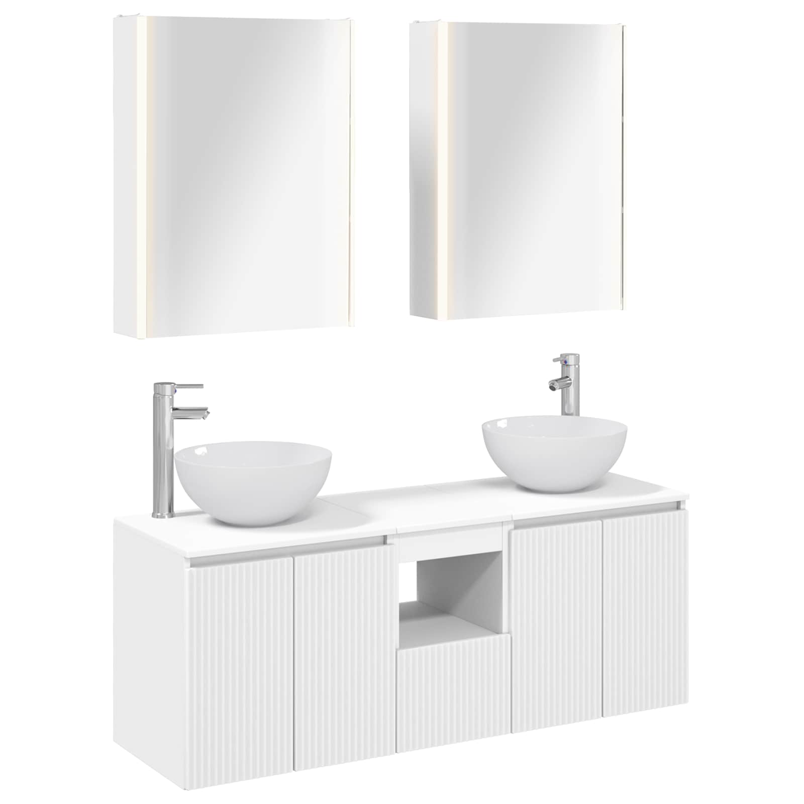 Zestaw Szafek Łazienkowych 5 pcs Biały 53 x 15,5 x 70 cm