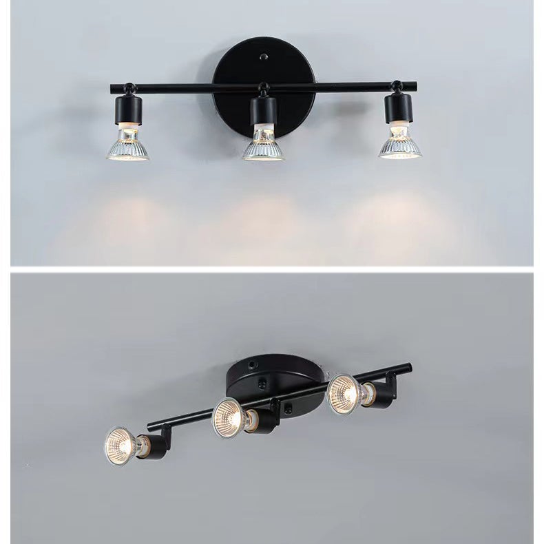 Reflektor sufitowy LED, plafony z 3 żarówkami, reflektor sufitowy GU10, reflektor obrotowy o 330°, reflektor ścienny z żarówkami, biały ciepły