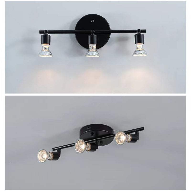 Reflektor sufitowy LED, plafony z 3 żarówkami, reflektor sufitowy GU10, reflektor obrotowy o 330°, reflektor ścienny z żarówkami, biały ciepły