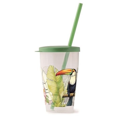 Zielony kubek do picia Snips Toucan ze sÅ‚omkÄ…