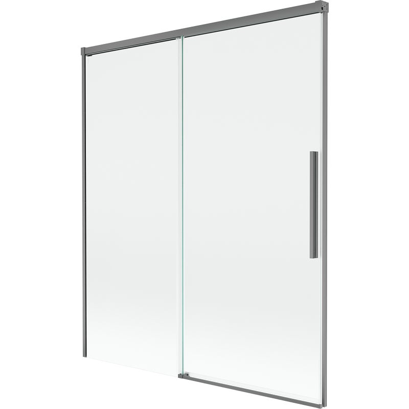Mexen Rox parawan nawannowy 2-skrzydłowy rozsuwany 140 x 150 cm, transparent, gun metal - 8C9-140-001-95-00
