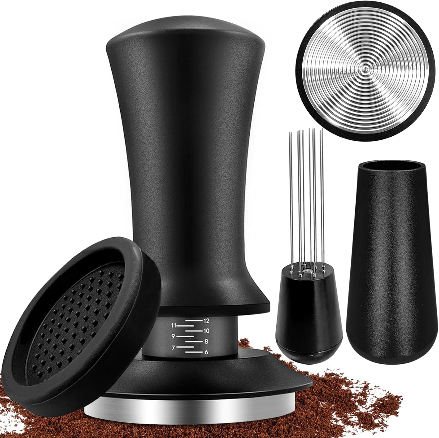 Ubijak do kawy 51 mm ze stali nierdzewnej 304 - z regulatorem ciśnienia i narzędziem do ubijania - kompletny zestaw do espresso