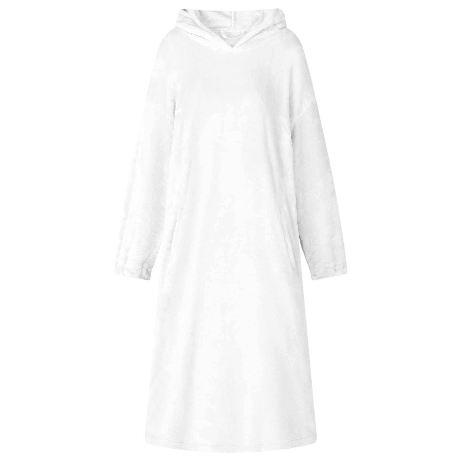 Bluza-koc Biały s Flanela vidaXL