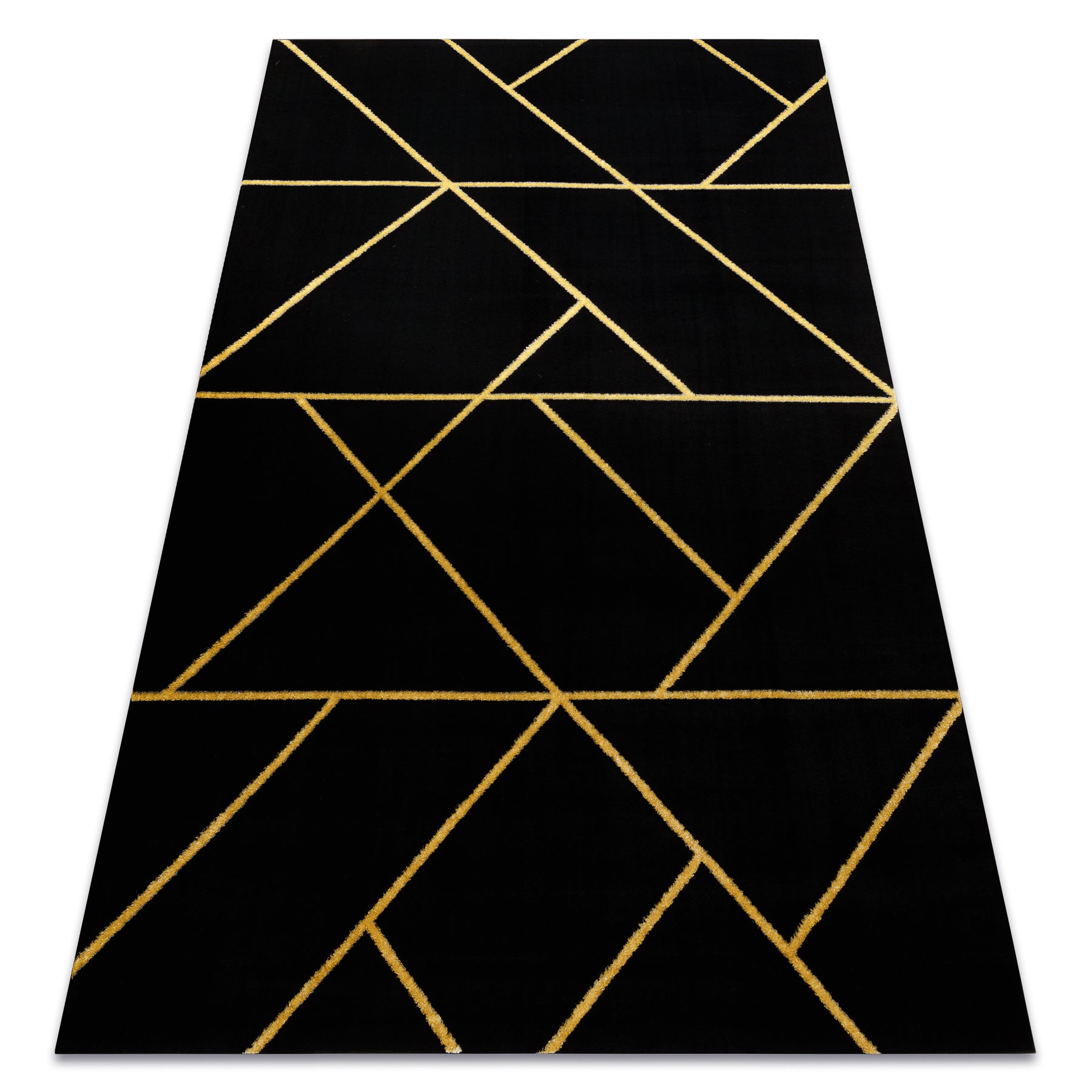 Dywan EMERALD ekskluzywny 1012 glamour, stylowy geometryczny czarny / złoty 240x330 cm