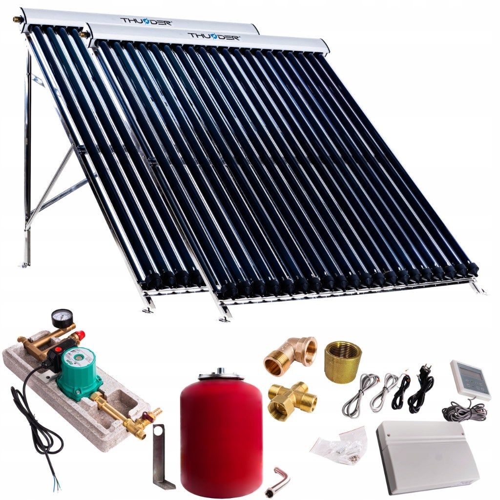 Kolektor słoneczny 2X20 rur zestaw bez zbiornika nierdzewny solar Thunder