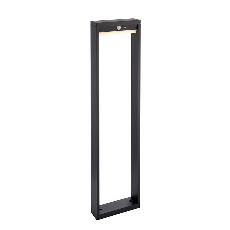Lampa solarna ogrodowa stojąca 80 cm z czujnikiem ruchu i zmierzchu czarna prostokątna LED 5.88W DANNAH Endon