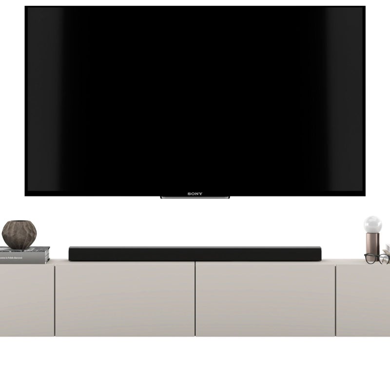 Wisząca szafka RTV Loft 240 cm kaszmir mat, komoda RTV pod telewizor do salonu