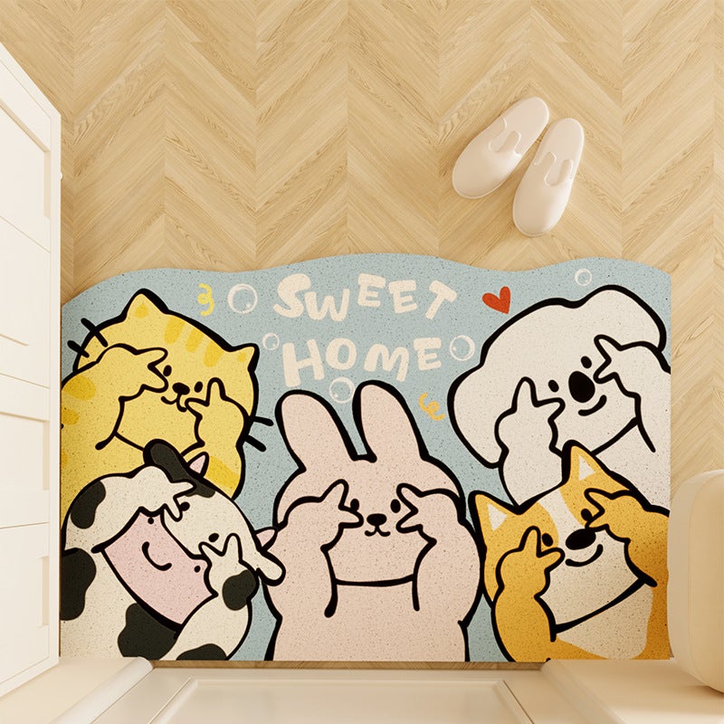 Wycieraczka 60*40cm, wejściowa, mata powitalna na ganek - antypoślizgowa mata z PVC odpowiednia do sypialni, kuchni, łazienki