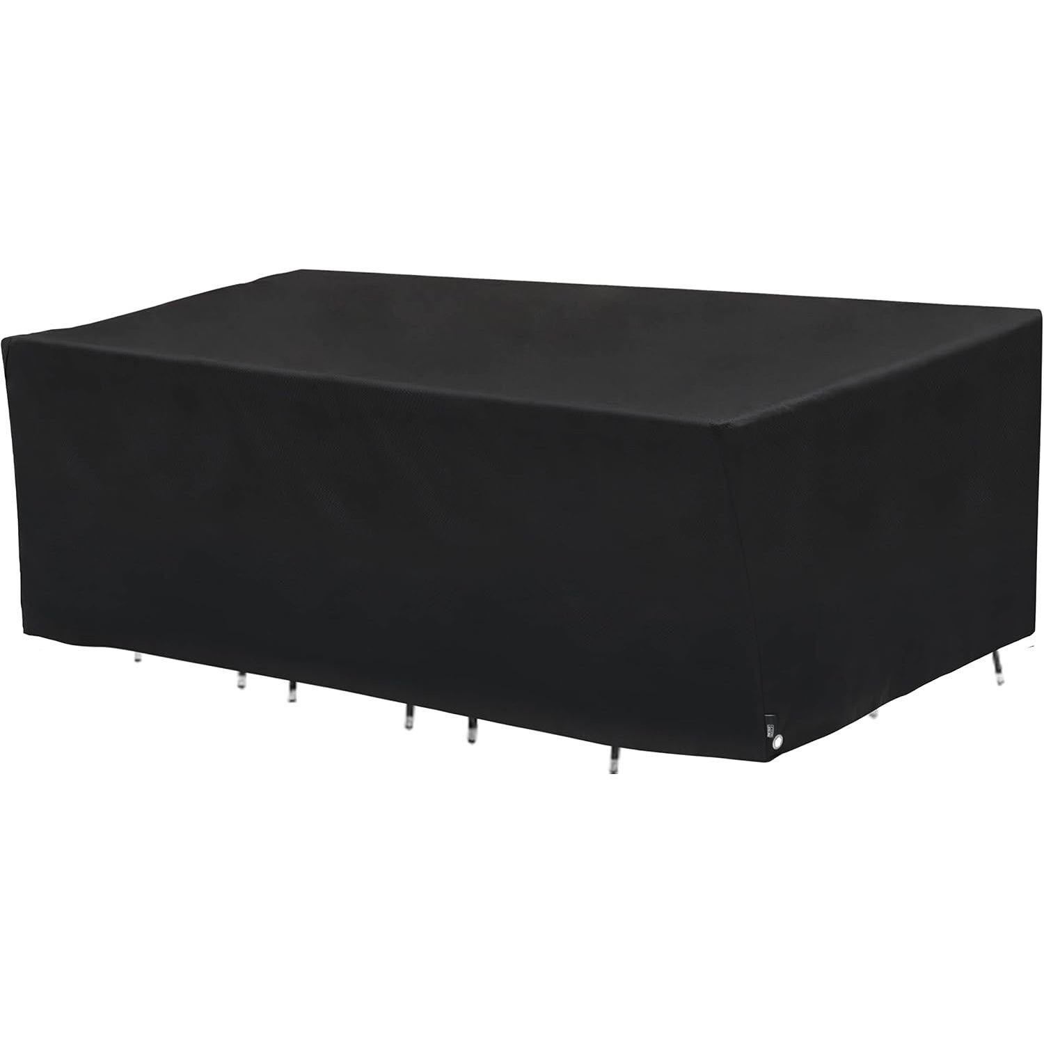 Zestaw ogrodowy stół i krzesła z pokrowcem przeciwkurzowym – Wodoodporny – Nadaje się na patio, taras i werandę – 205 x 105 x 70 cm