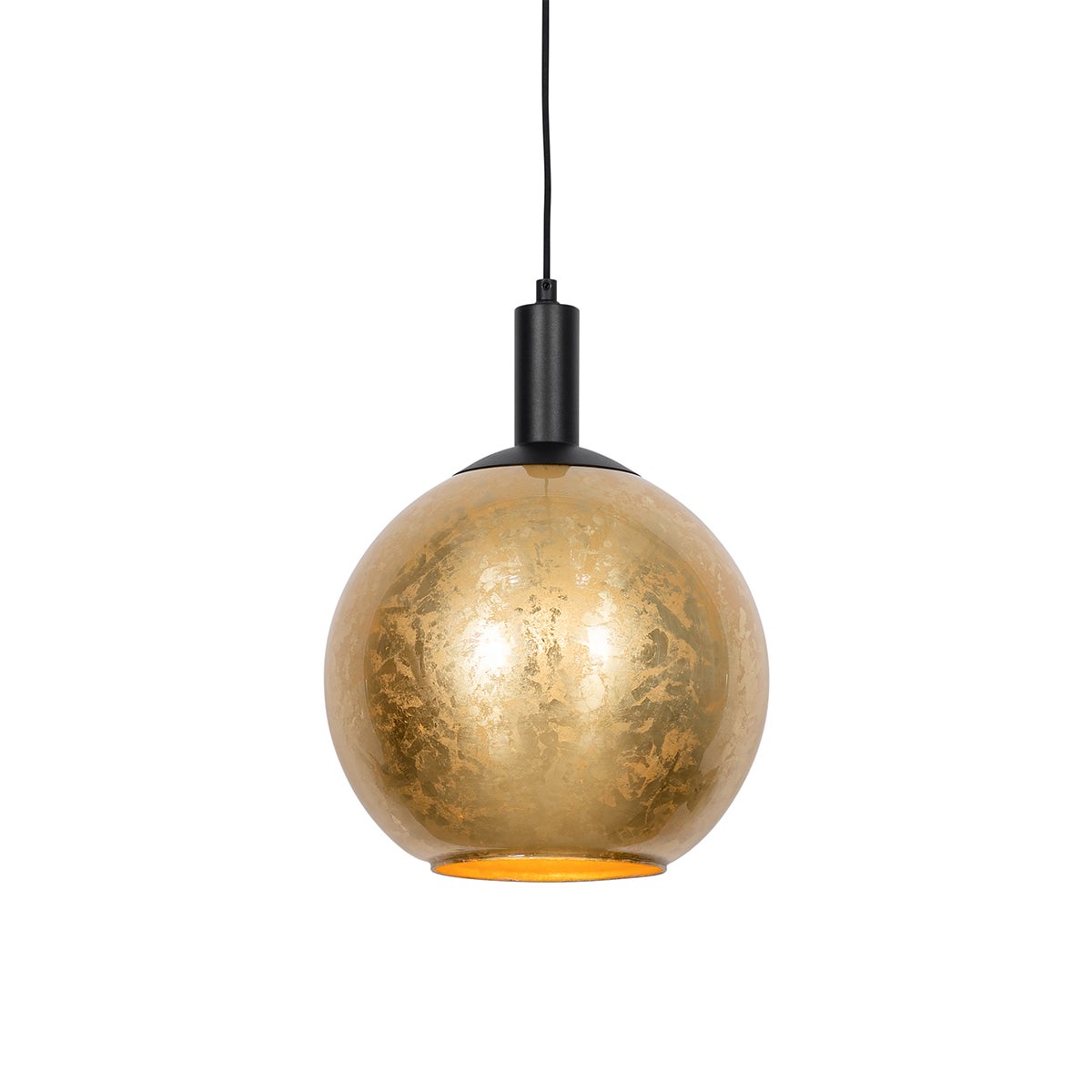 Qazqa designerski lampa wisząca z kloszem (1 punkt) - Bert - złoty/mosiężny, okrągły, max. 40w, kompatybilny z żarówką LED, e27