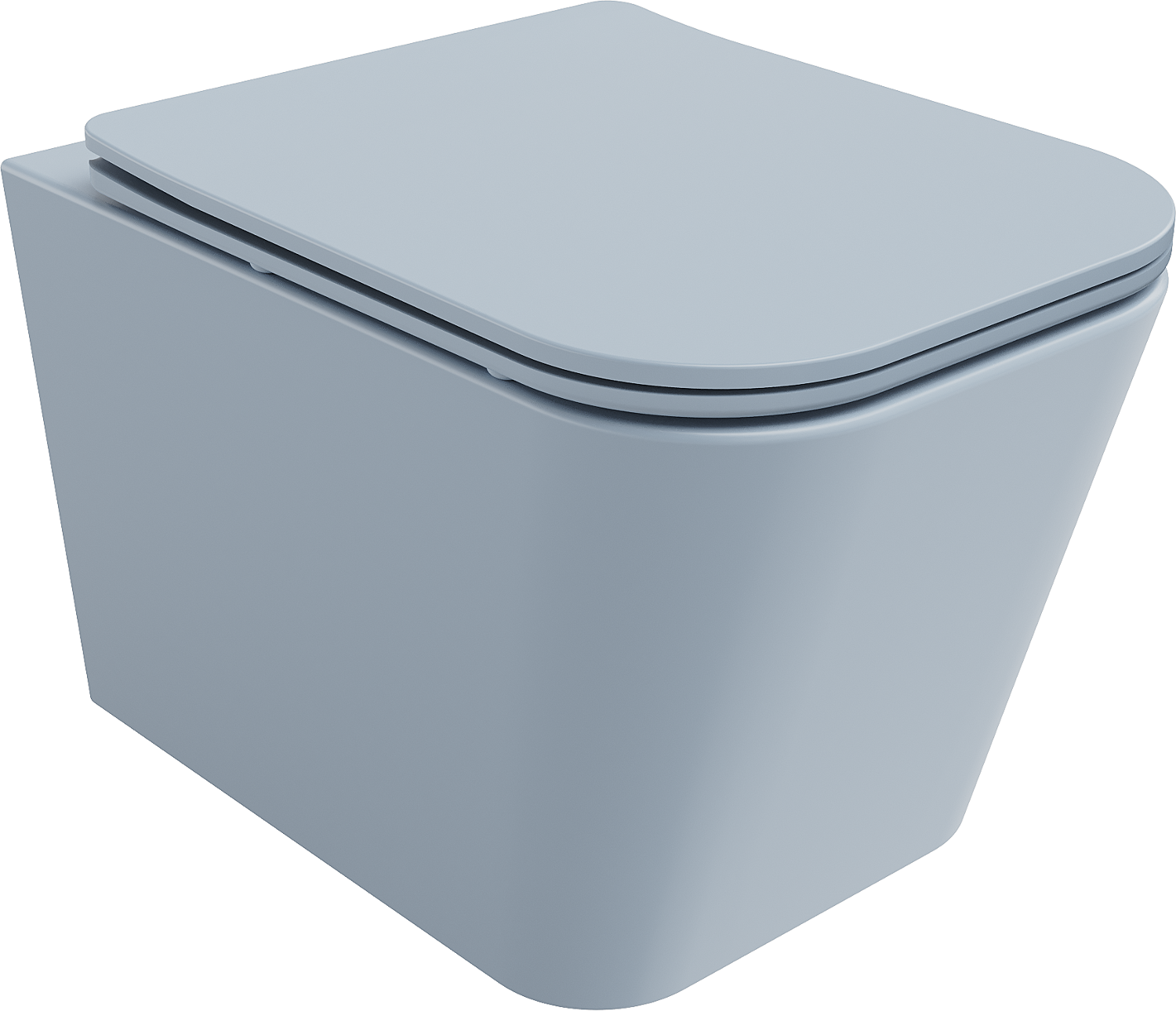 Mexen Teo miska wc Rimless z deską wolnoopadającą slim, duroplast, szara-niebieska mat - 30854069