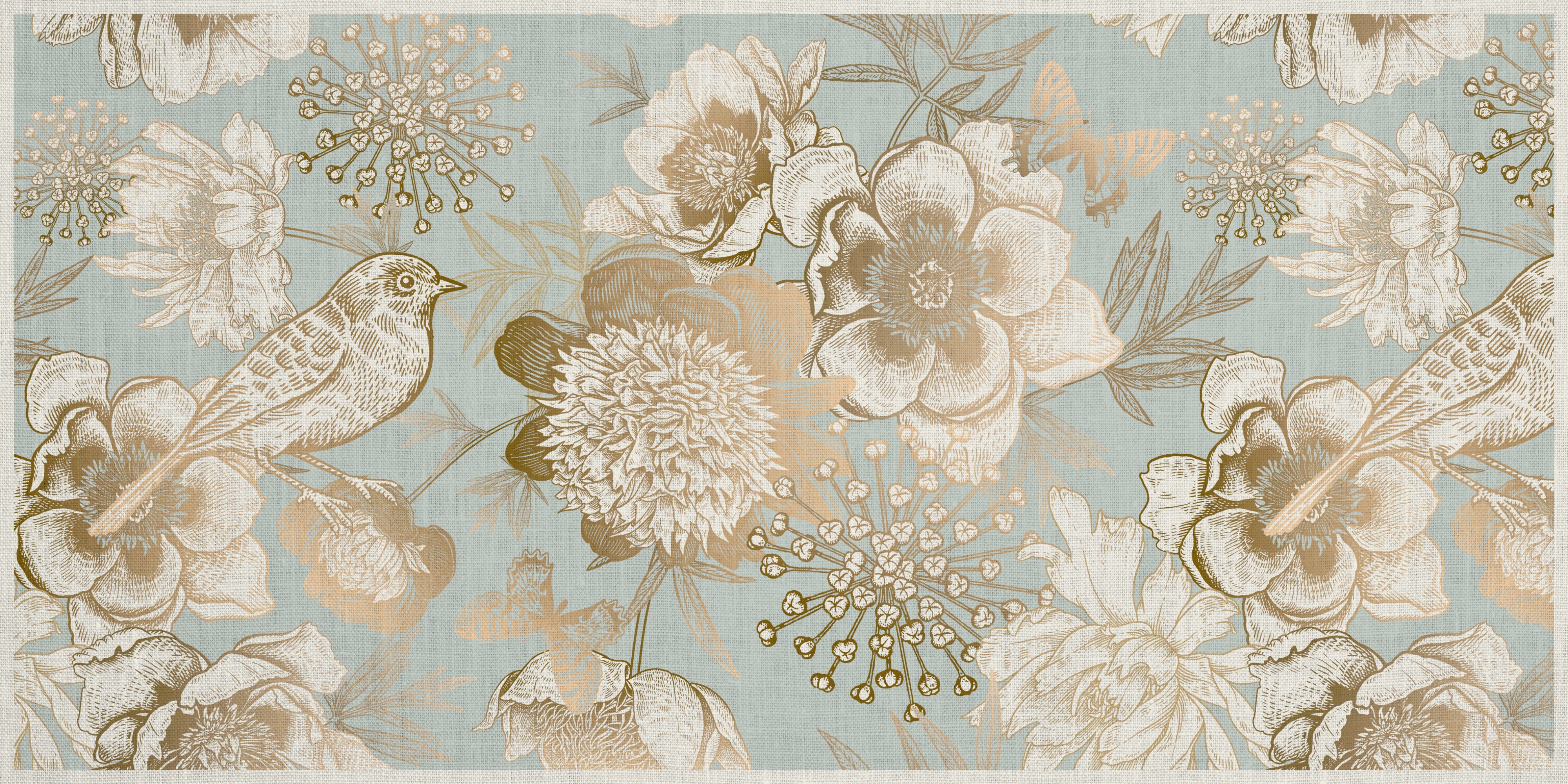 Dywan winylowy Golden bird 50x100 cm - antypoślizgowa wykładzina PVC z gładkim nadrukiem, winylowa do kuchni lub salonu, zmywalna