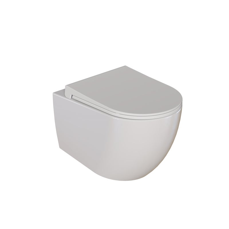 SIENA Miska wisząca 53x36 cm Biały Połysk z deską