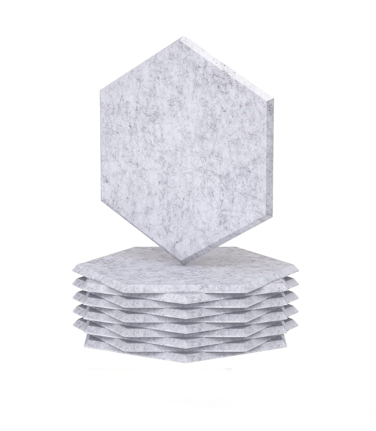 Panele akustyczne heksagonalne do studiów, biur, domów, 12 paneli, 30x26x1 cm, szare