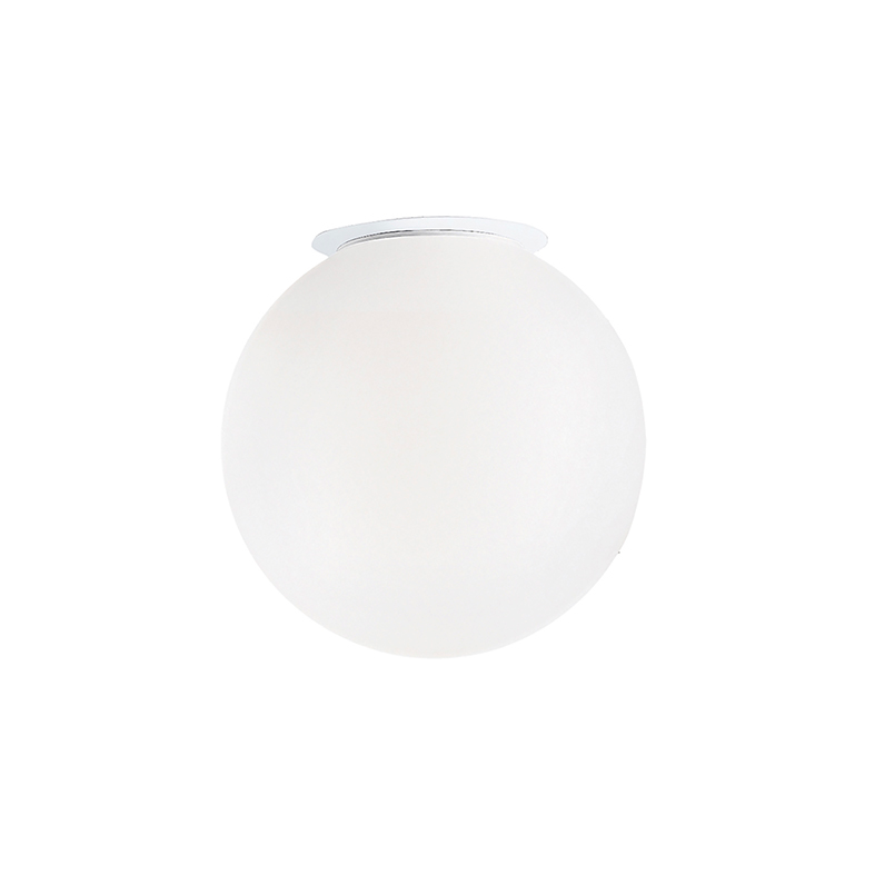 Lampa ścienna/sufitowa Emily Rossini Group – średnica 16 cm, białe satynowe szkło, gniazdo E14 IP20, kompaktowy i elegancki design