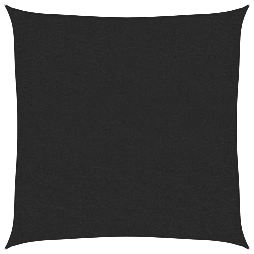 Czarny żagiel przeciwsłoneczny 160 g/m² 3 x 3 m HDPE
