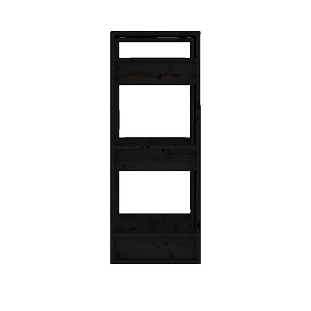 Regał vidaXL Lite drewno sosnowe czarny 41x35x91 cm solidny i uniwersalny