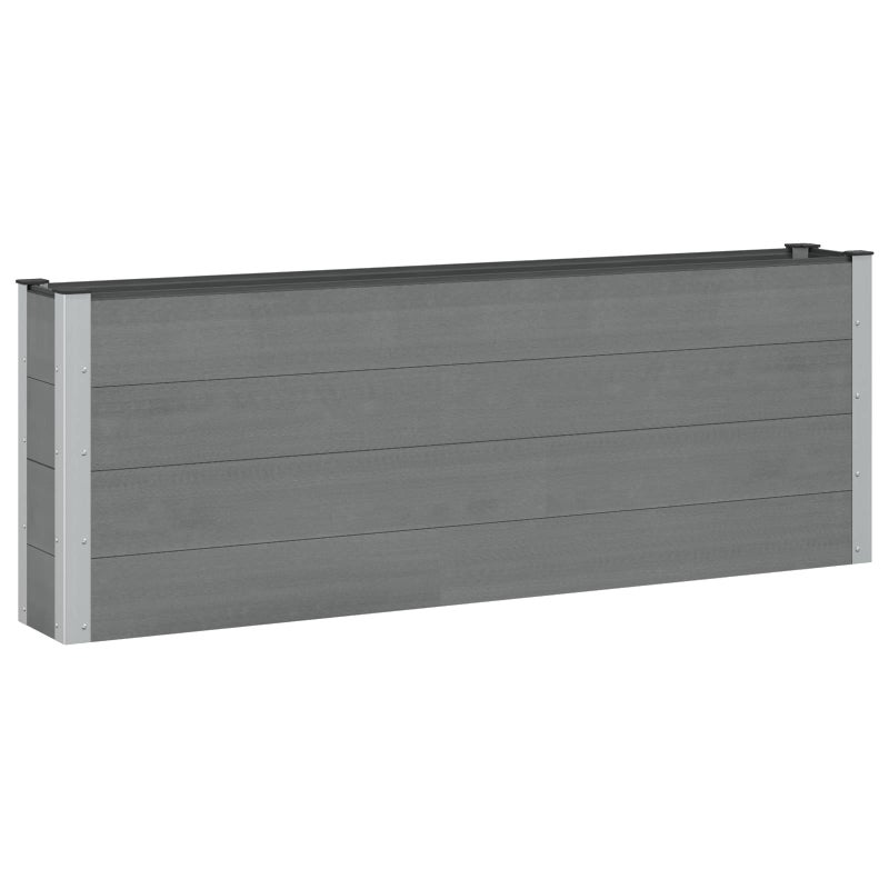 Podniesiona rabata ogrodowa Czarny 200 x 30 x 72 cm
