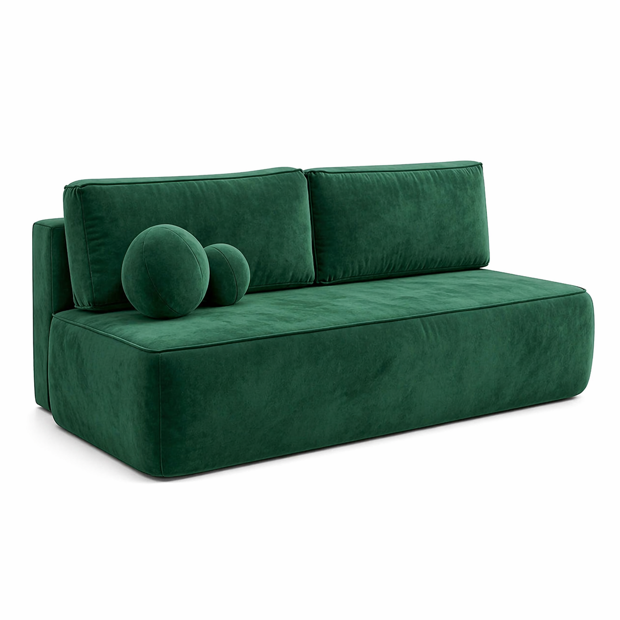 Sofa Rozkładana Kanapa z Funkcją Spania Dwuosobowa Do Salonu Zielona ARVETO