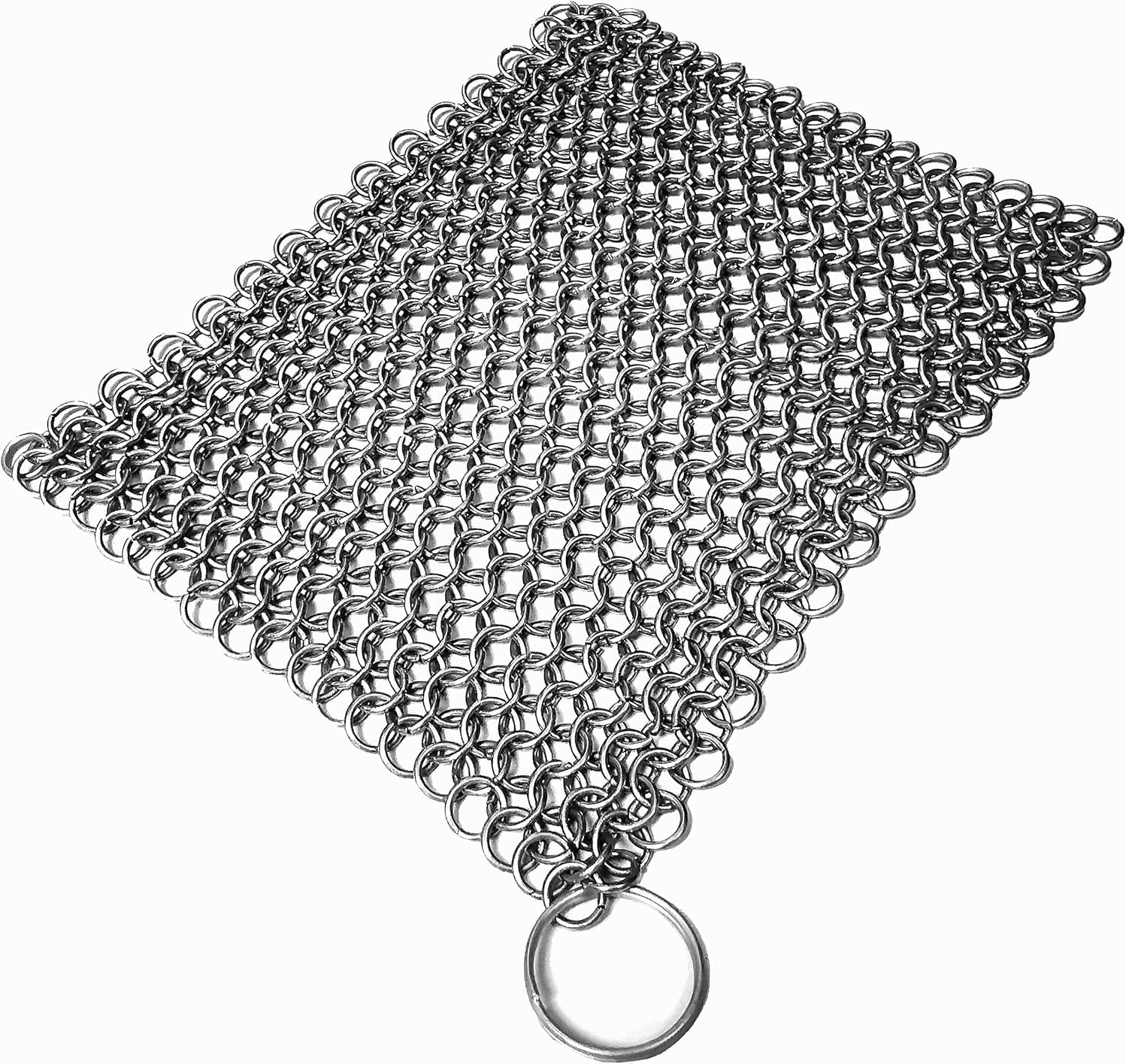10 x 10 cm Stalowy środek czyszczący do żeliwa, wykonany z siatki kolczastej, przeznaczony do czyszczenia żeliwnych patelni, woków, garnków, płyt gril
