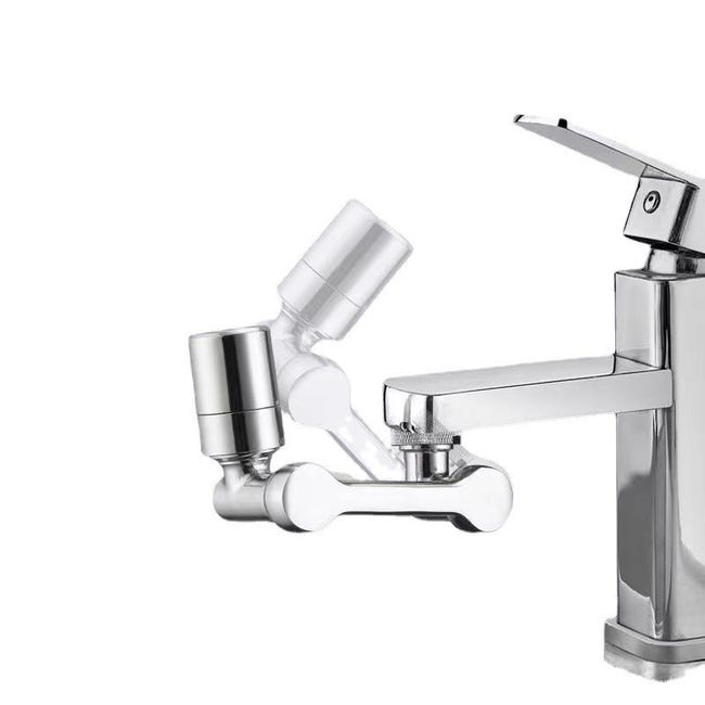 Wielofunkcyjny, chowany regulator kranu z obrotem o 1080°, perlatorem i adapterem 2-trybowym (kran nie jest dołączony)