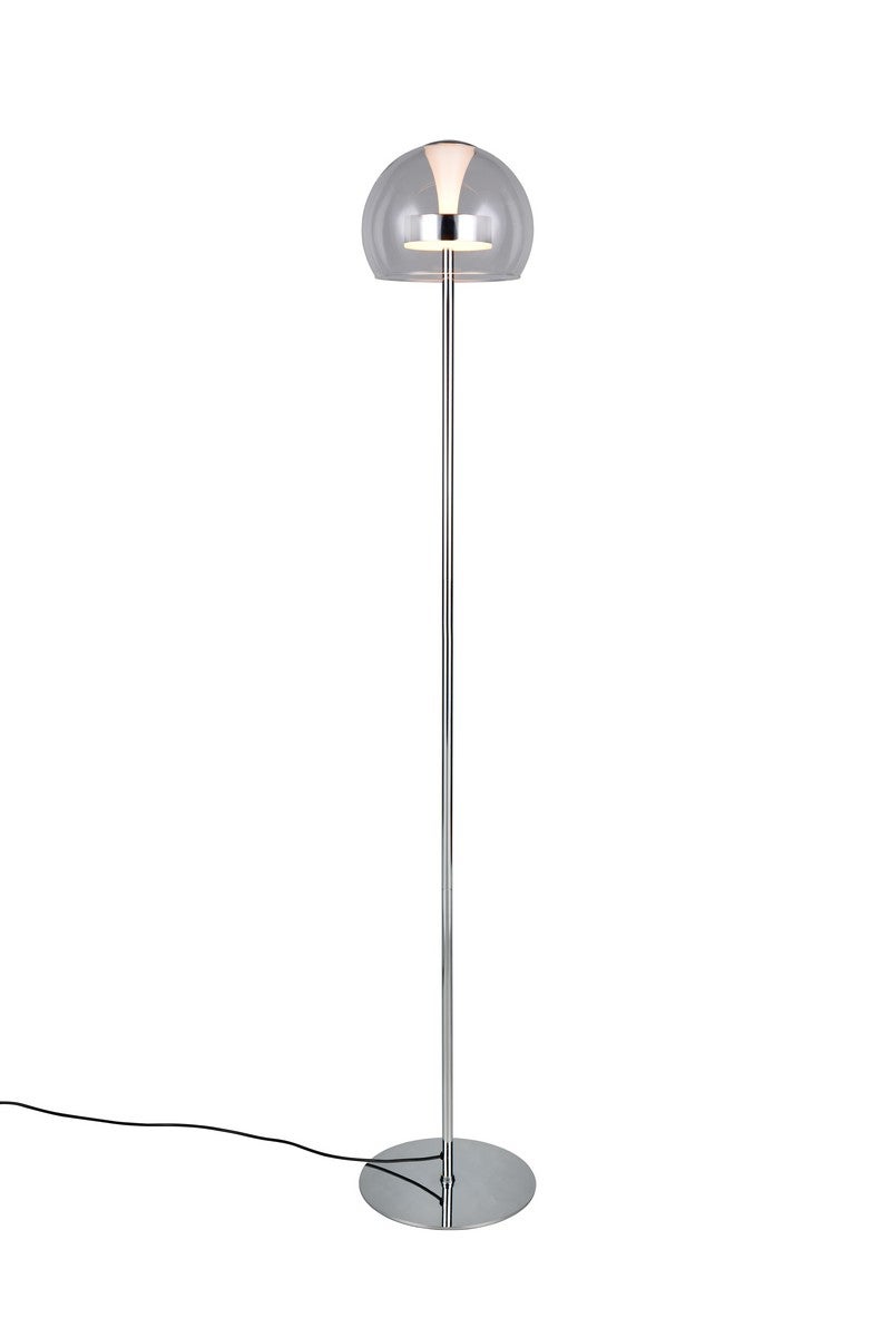 Lampa stojąca podłogowa nowoczesna chromowana ozdobna kula LED 11W FLYNT Trio