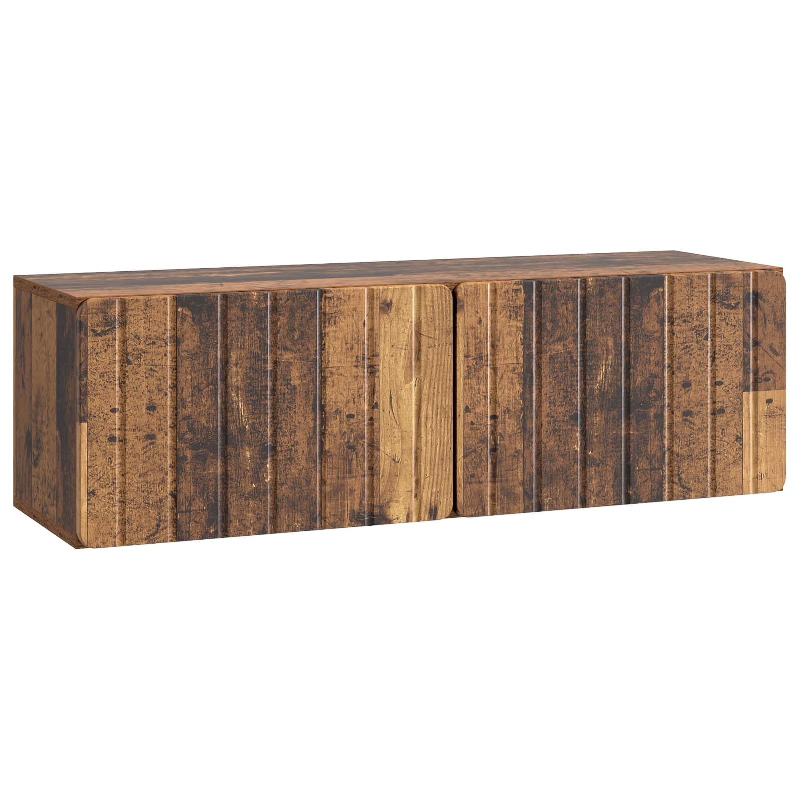 Szafka RTV montowana na ścianie 98 x 31 x 30 cm Stare drewno
