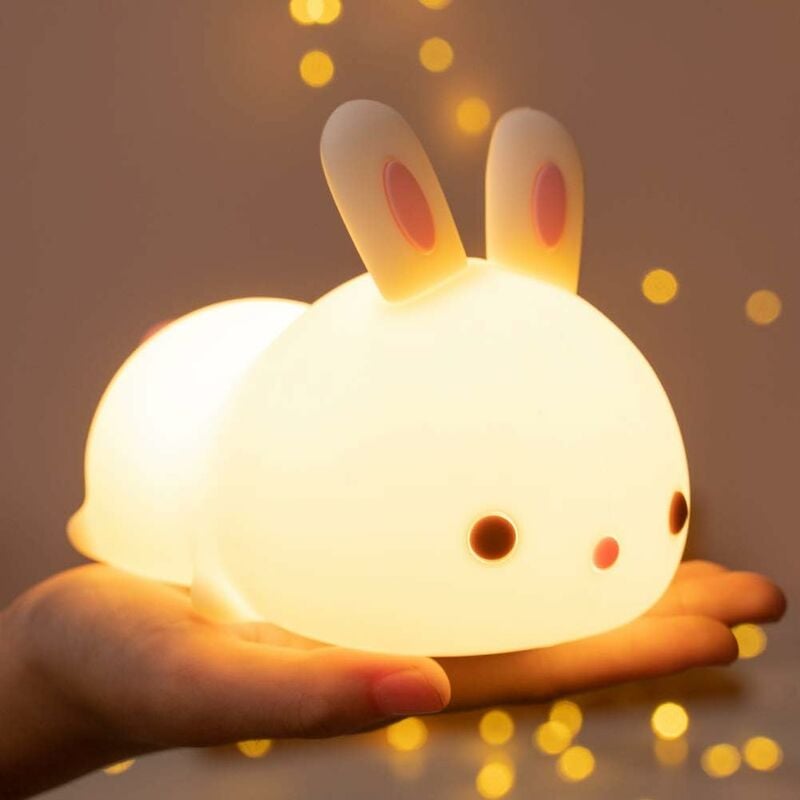 Lampka nocna dla niemowląt, lampka nocna dla niemowląt w kształcie króliczka, lampka nocna z funkcją dotykową, lampka nocna LED Miffy z akumulatorem U