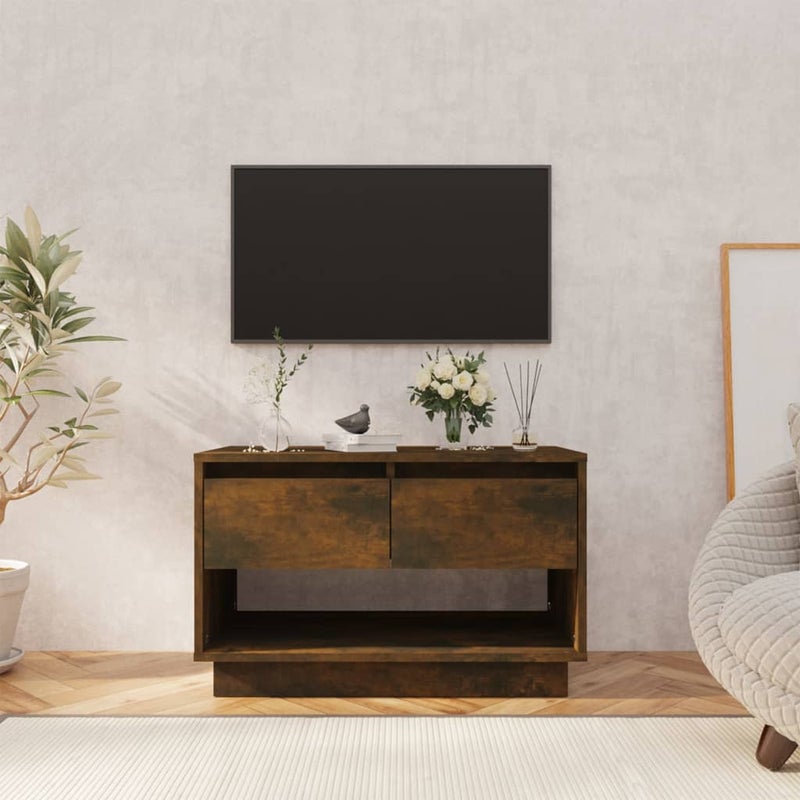 Szafka pod TV, przydymiony dąb, 70x41x44 cm vidaXL