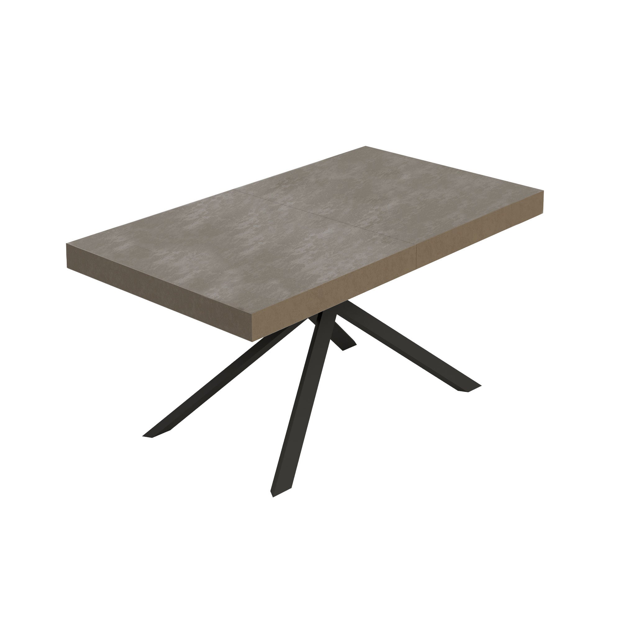Stół rozkładany Niket gołębioszary 160/420x90 cm z nogami w kolorze antracytowym