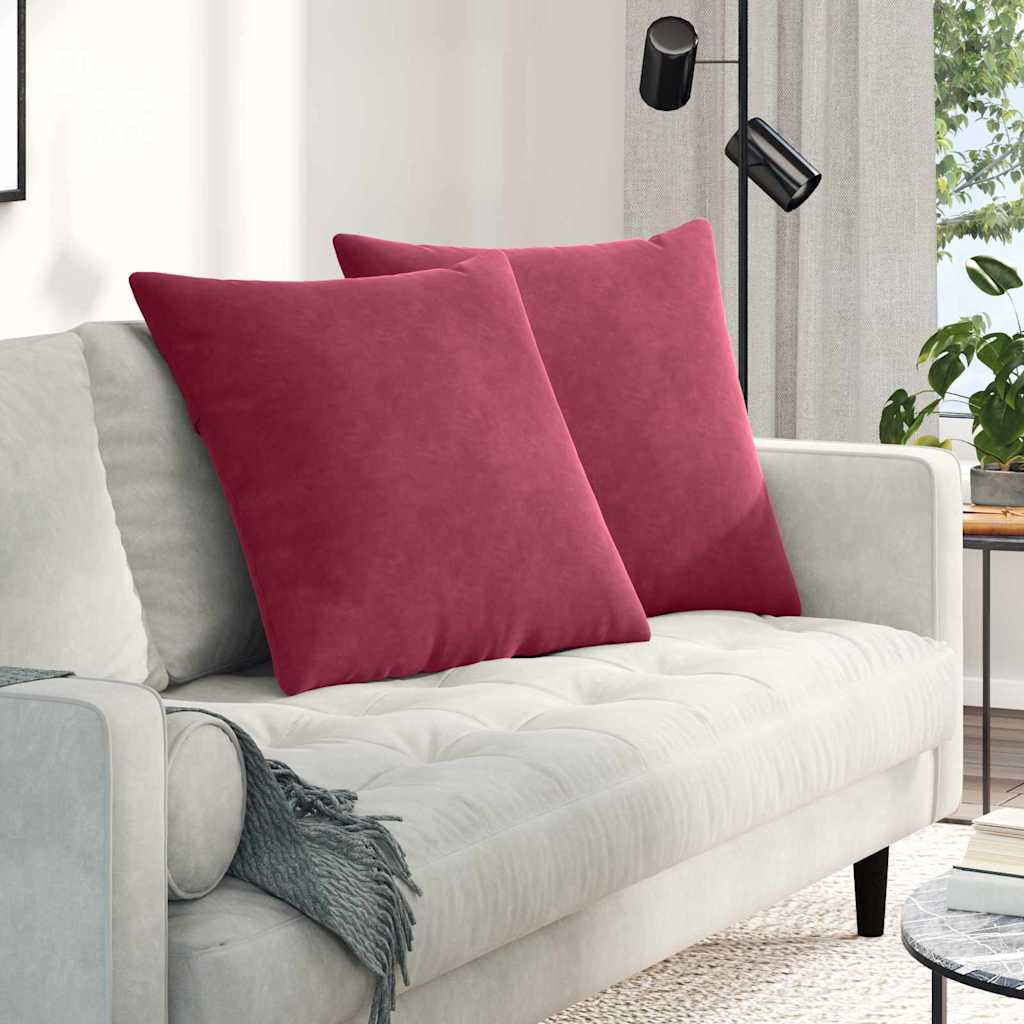 Poduszki na sofę 2 pcs Czerwone wino 80 x 80 cm vidaXL