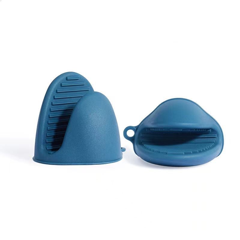 Zestaw 2 mini rękawic kuchennych Nordic Blue, 11 cm × 8,5 cm, antypoślizgowe i odporne na ciepło, silikonowe rękawice kuchenne do gotowania