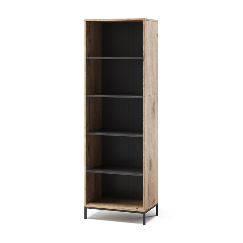 Vicco Regał na książki Eliza, Viking Oak, 60 x 180 cm z 5 przegródkami