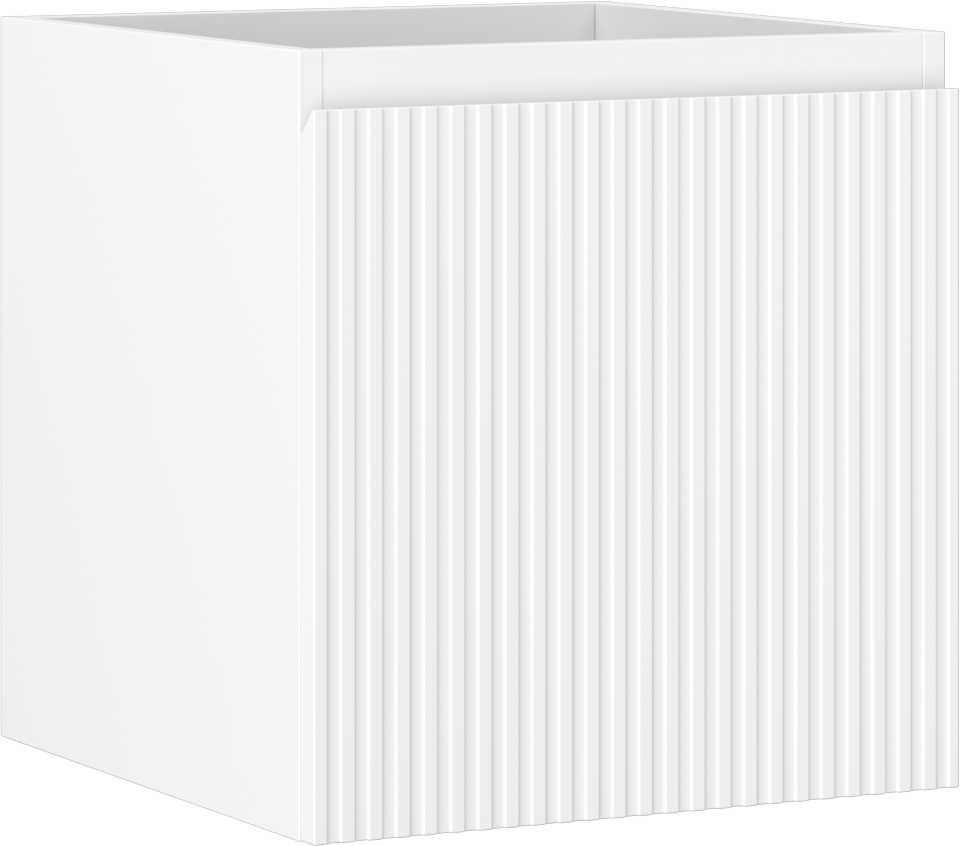 Mexen Rivel szafka łazienkowa podumywalkowa 45 cm, 1 szuflada, ryflowana , biała mat - 91A20-04547-1-BF01